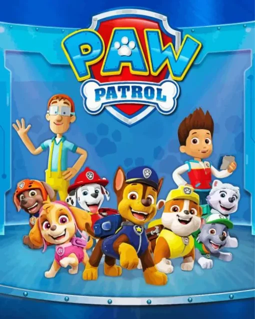 Paw Patrol Characters Art Diamond Painting