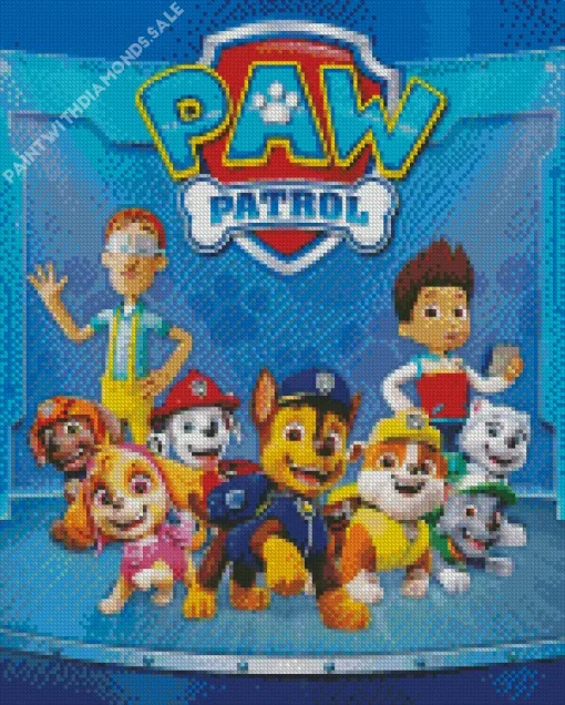 Paw Patrol Characters Art Diamond Painting