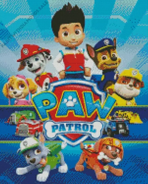 Paw Patrol Animation Poster Diamond Painting