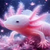 Pink axolotl Diamond Paints