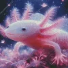 Pink axolotl Diamond With Numbers