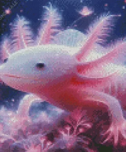 Pink axolotl Diamond With Numbers