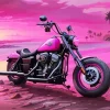 Pink harley davidson Diamond Paints