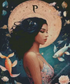 Pisces Girl Zodiac Diamond Painting