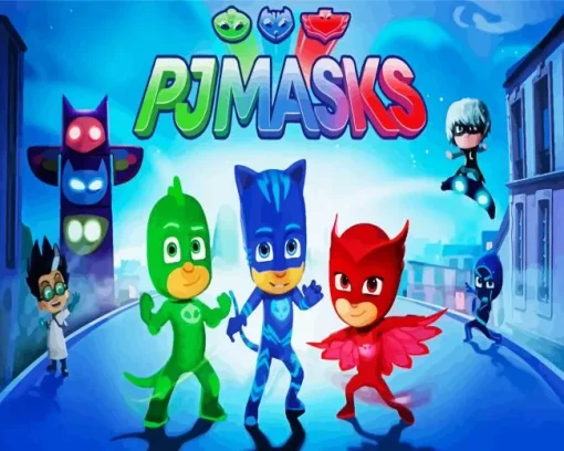 Pj Masks Cartoon Diamond Painting