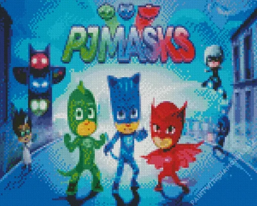 Pj Masks Cartoon Diamond Painting