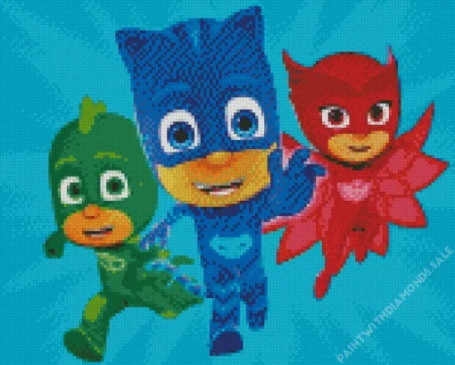 Pj Masks Characters Diamond Painting