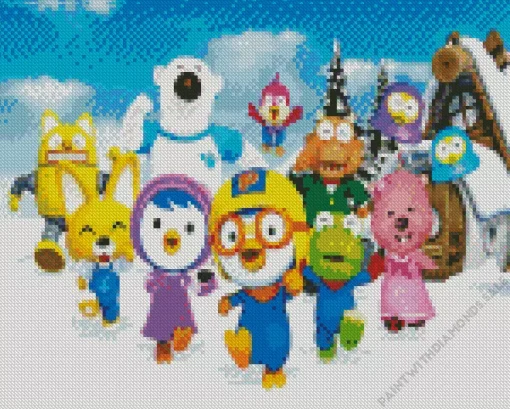 Pororo The Little Penguin Characters Diamond Painting