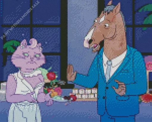 Princess Carolyn And BoJack Horseman Diamond Painting