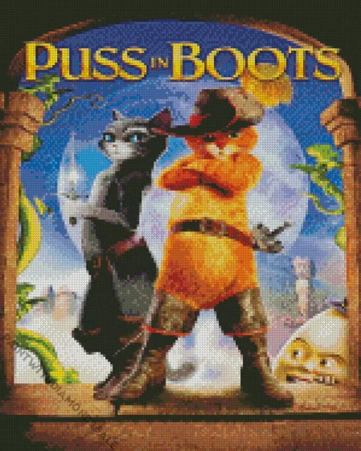 Puss In Boots Diamond Painting