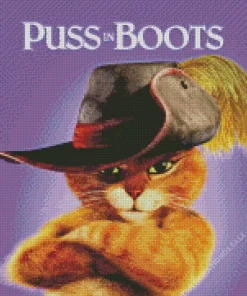 Puss In Boots Character Poster Diamond Painting