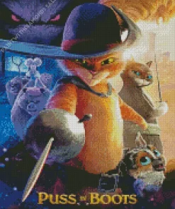 Puss In Boots Movie Poster Diamond Painting