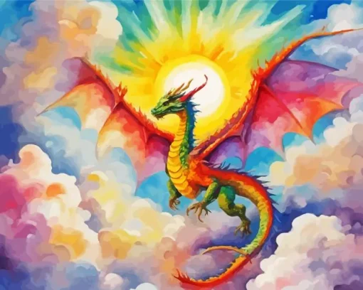 Rainbow Dragon Art Diamond Paintings