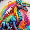 Rainbow Dragon Mural Art Diamond Paintings