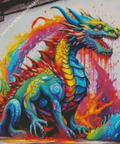 Rainbow Dragon Mural Art Diamond Paints