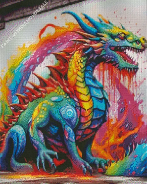 Rainbow Dragon Mural Art Diamond Paints