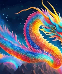 Rainbow chinese dragon Diamond Paintings