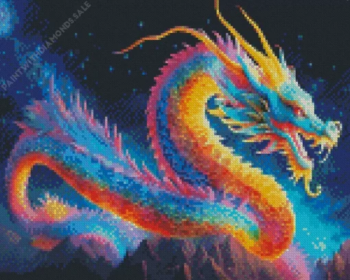 Rainbow chinese dragon Diamond Paints