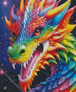 Rainbow dragon head Diamond Paints