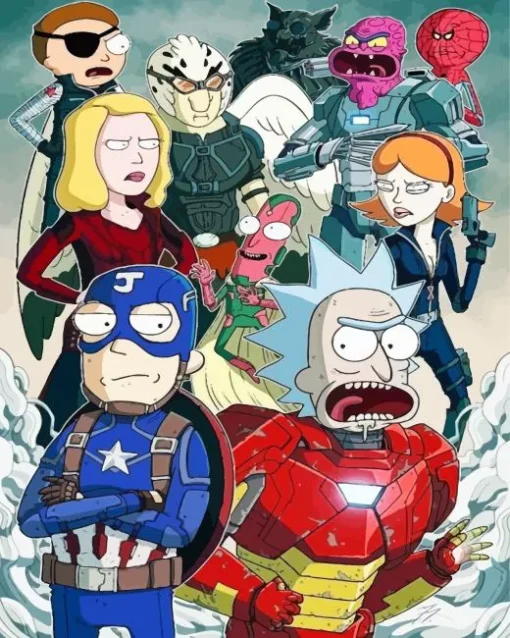 Rick And Morty Avengers Diamond Paints