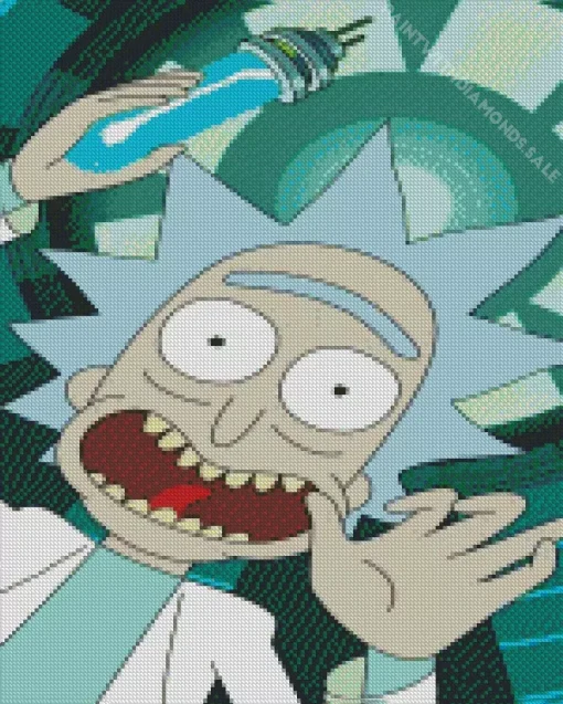 Rick Sanchez Diamond With Numbers