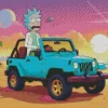 Rick Sanchez In A Jeep Wrangler Diamond With Numbers