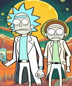 Rick Sanchez and Morty poster Diamond Paints