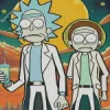 Rick Sanchez and Morty poster Diamond With Numbers