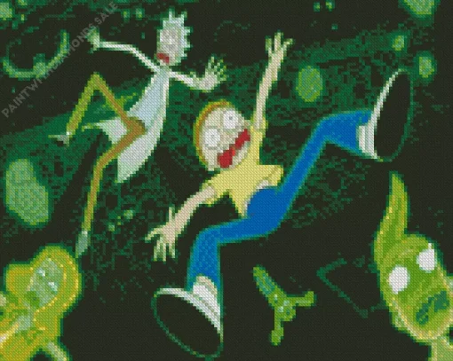 Rick And Morty Characters Art Diamond Painting