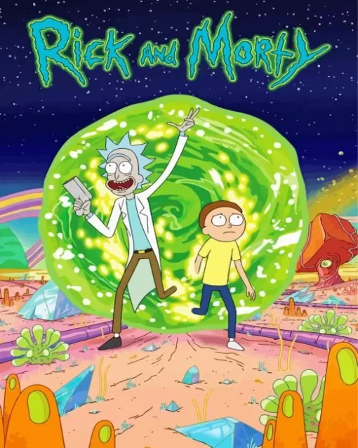 Rick And Morty Poster Art Diamond Painting