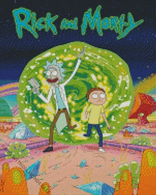 Rick And Morty Poster Art Diamond Painting