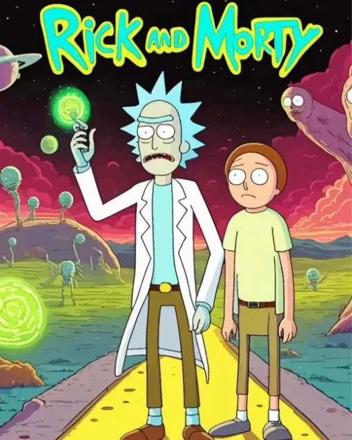 Rick and morty animated sitcom Diamond Paints