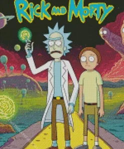 Rick and morty animated sitcom Diamond With Numbers