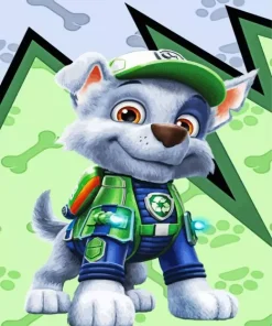 Rocky Paw Patrol Puppy Diamond By Numbers