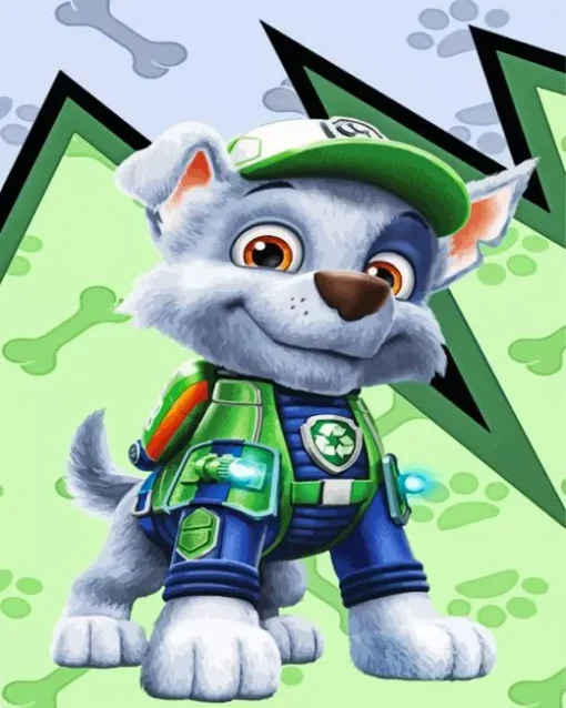 Rocky Paw Patrol Puppy Diamond By Numbers