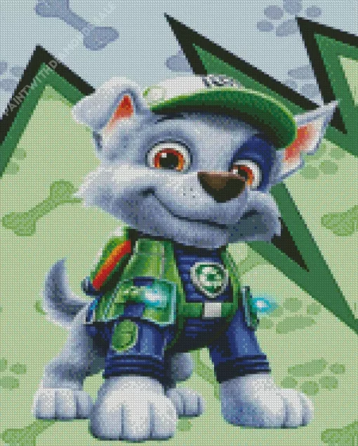 Rocky Paw Patrol Puppy Diamond Paintings