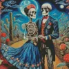 Romantic Frida Kahlo Skeleton Diamond Painting