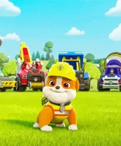 Rubble Paw Patrol Diamond By Numbers