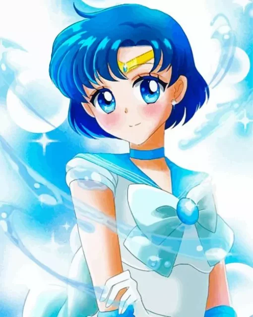 Sailor Moon Sailor Mercury Diamond With Numbers