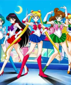 Sailor Moon Characters Diamond Painting