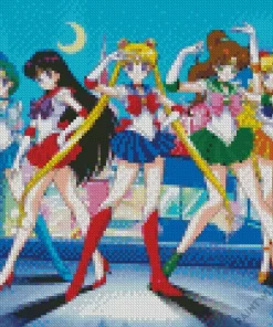 Sailor Moon Characters Diamond Painting