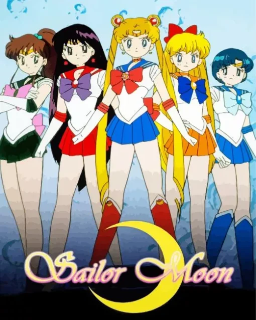 Sailor Moon Characters Poster Diamond Painting