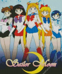 Sailor Moon Characters Poster Diamond Painting