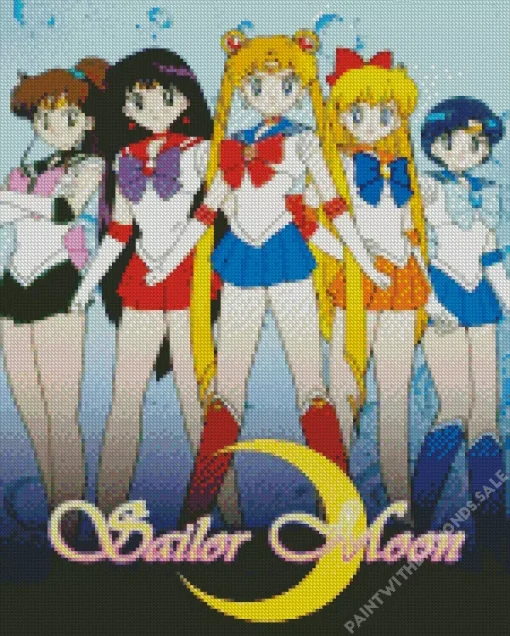 Sailor Moon Characters Poster Diamond Painting