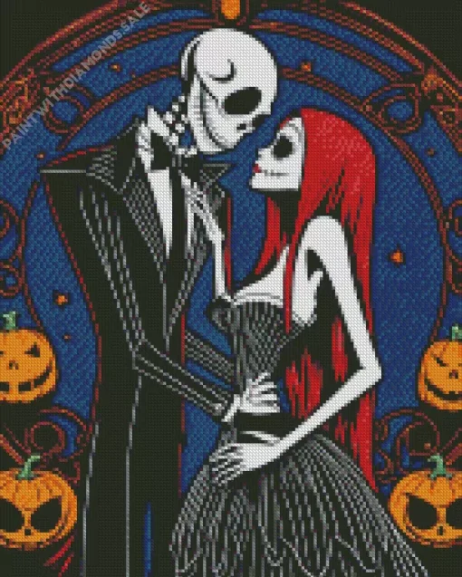 Sally And Jack The nightmare before christmas Diamond Dotz