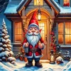 Santa Claus Gnome Diamond With Numbers