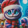 Santa cheshire cat Diamond Paintings