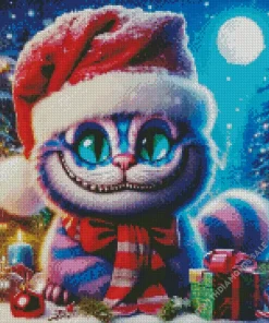 Santa cheshire cat Diamond Paintings