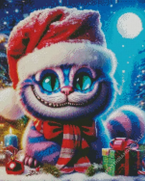 Santa cheshire cat Diamond Paintings