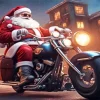 Santa driving a harley davidson Diamond Paints